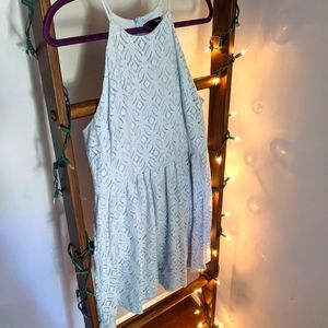 Light Blue Textured Aqua Dress